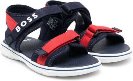 BOSS Kidswear Sandalen met klittenband Blauw