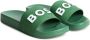 BOSS Kidswear Slippers met logo-reliëf Groen - Thumbnail 1
