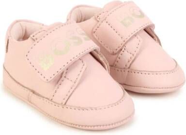 BOSS Kidswear Leren slippers Roze