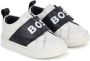 BOSS Kidswear Leren sneakers met logoprint Wit - Thumbnail 1