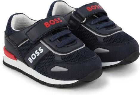 BOSS Kidswear Sneakers met logo Blauw