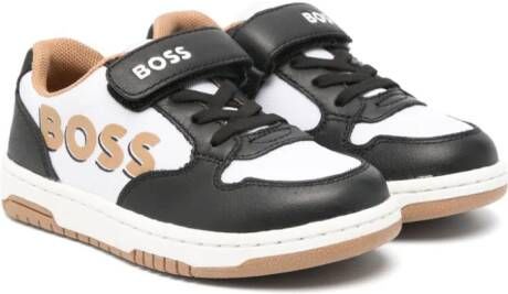 BOSS Kidswear Sneakers met vlakken Zwart