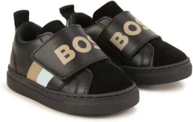 BOSS Kidswear Sneakers met logoprint Zwart