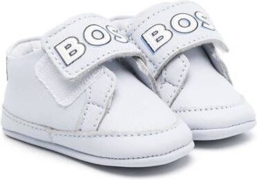 BOSS Kidswear Sneakers met logoprint Blauw