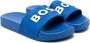 BOSS Kidswear Slippers met logo-reliëf Blauw - Thumbnail 1