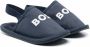 BOSS Kidswear Slippers met logoprint Blauw - Thumbnail 1