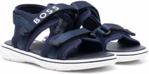 BOSS Kidswear Sndalen met logoband Blauw
