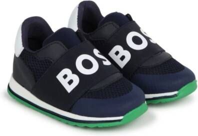 BOSS Kidswear Sneakers met colourblocking Blauw