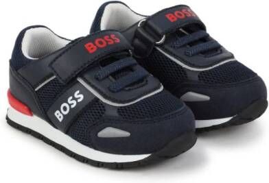 BOSS Kidswear Sneakers met colourblocking Blauw