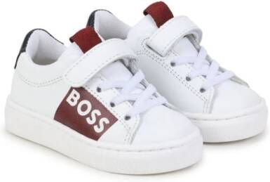 BOSS Kidswear Sneakers met colourblocking Wit