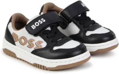 BOSS Kidswear Sneakers met colourblocking Zwart