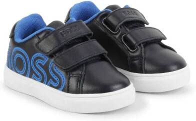 BOSS Kidswear Sneakers met geborduurd logo Zwart