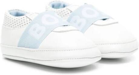 BOSS Kidswear Sneakers met logoband Wit