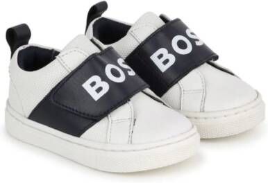 BOSS Kidswear Sneakers met logoprint Wit