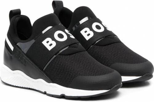 BOSS Kidswear Sneakers met logoprint Zwart