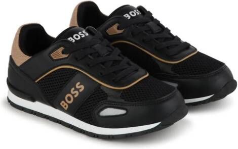 BOSS Kidswear Sneakers met logoprint Zwart