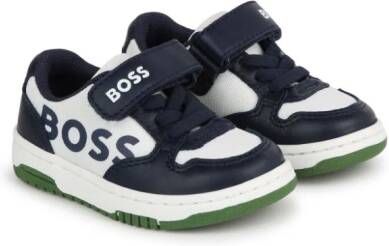 BOSS Kidswear Sneakers met vlakken Blauw