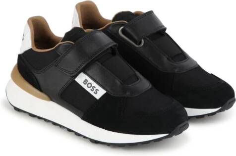 BOSS Kidswear Sneakers met vlakken Zwart