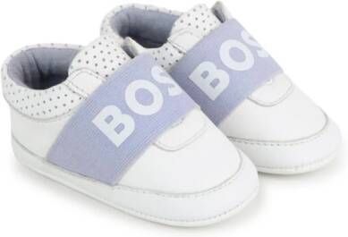 BOSS Kidswear Tweekleurige sneakers Wit