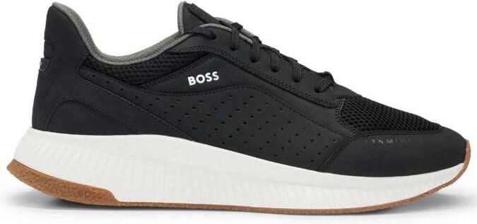 BOSS Leren sneakers Zwart