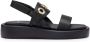 BOSS Leren sandalen Zwart - Thumbnail 1