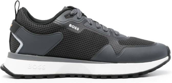 BOSS Sneakers met mesh vlakken Grijs