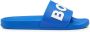 BOSS Slippers met logo-reliëf Blauw - Thumbnail 1