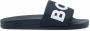 BOSS Slippers met logoprint Blauw - Thumbnail 1