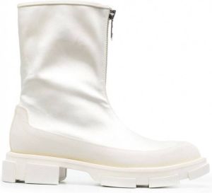 Both Enkellaarzen met rits WHITE