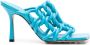Bottega Veneta 100mm gedraaide geweven leren sandalen Blauw - Thumbnail 1