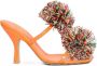 Bottega Veneta Adam Coaxial 90 mm sandalen met pompon Oranje - Thumbnail 1