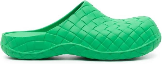 Bottega Veneta Beebee Clog slippers met ronde neus Groen