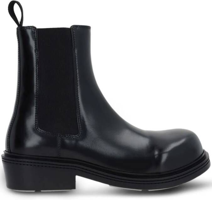 Bottega Veneta leather chelsea ankle boots Zwart