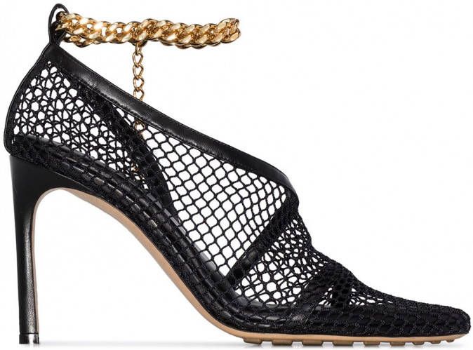 Bottega Veneta Mesh sandalen Zwart - Schoenen.nl