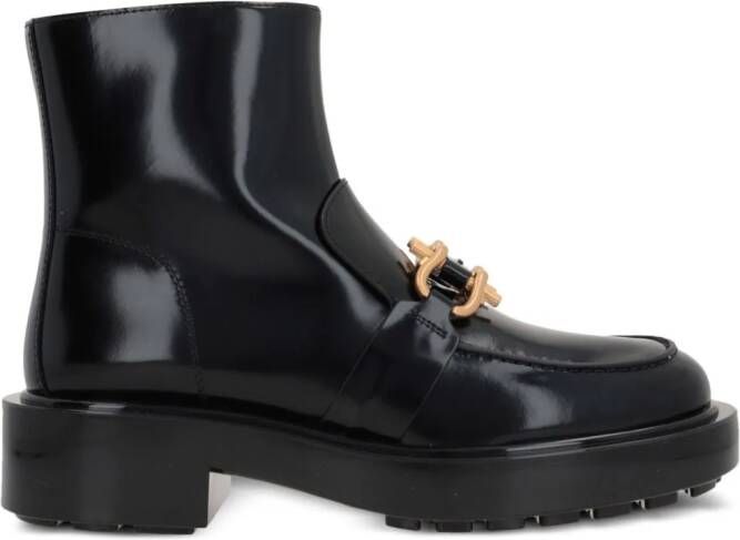 Bottega Veneta patent leather ankle boots Zwart