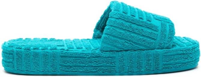 Bottega Veneta Pre-Owned Resort Sponge slippers Blauw