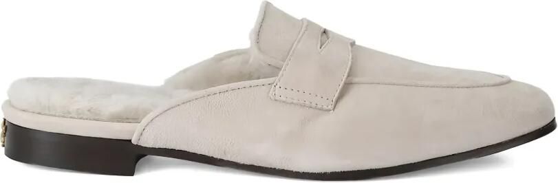 Bougeotte Nomad suède lammy slippers Beige