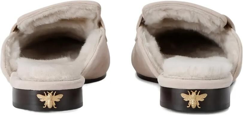 Bougeotte Nomad suède lammy slippers Beige - Foto 3