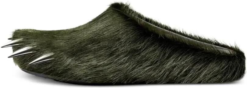 Bravest Studios Bear Claw faux-fur mules Groen