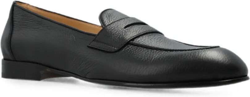 Brioni Appia penny leren loafers Zwart - Foto 5