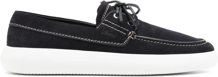 Brioni Suède loafers Blauw