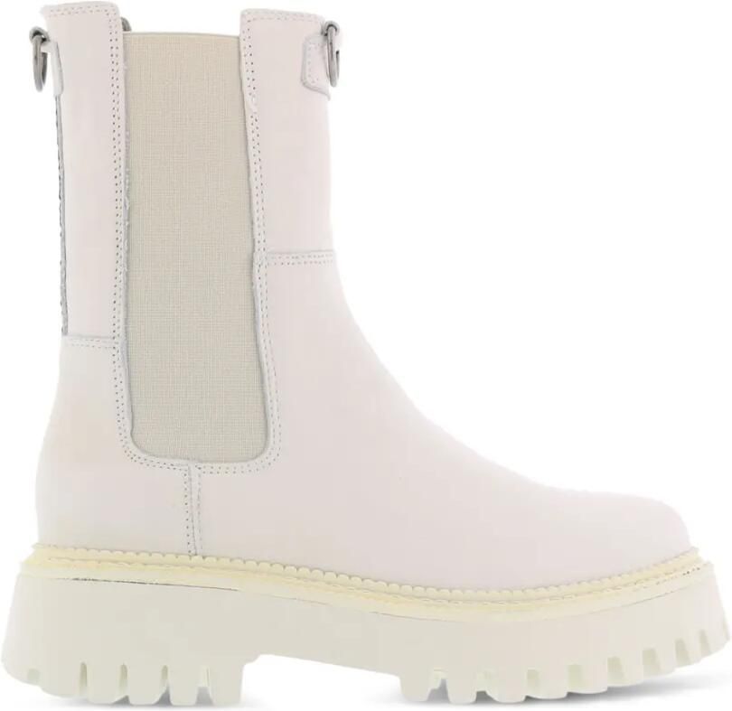 BRONX Chelsea-laarzen met elastisch vlak en chunky zool Wit