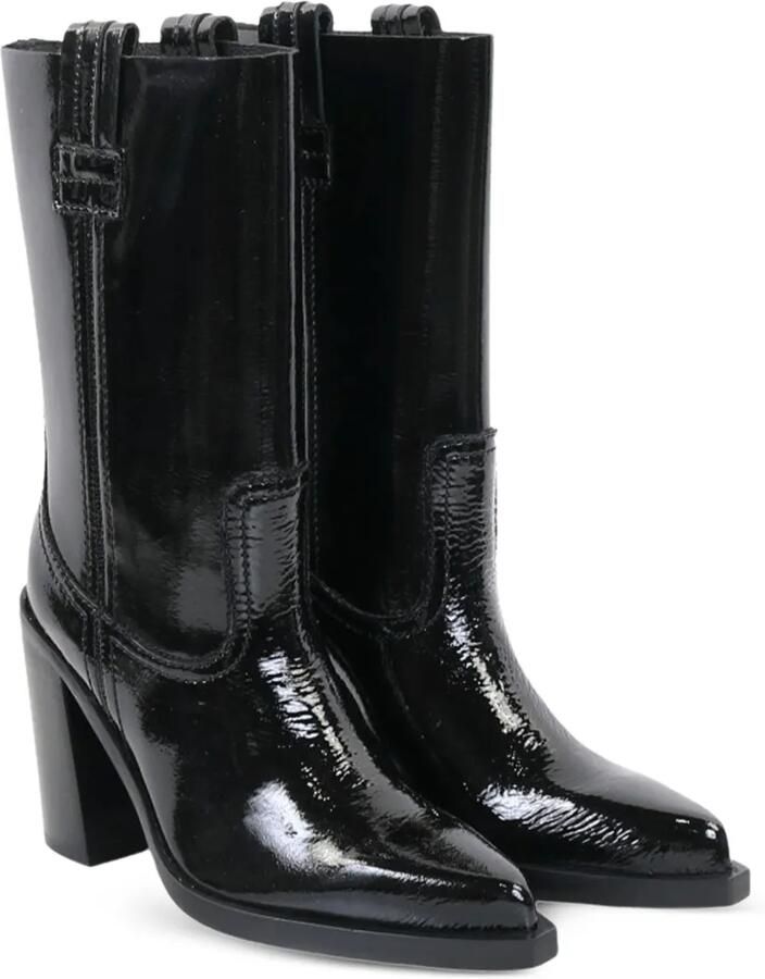 BRONX Mya-Mae patent-finish leather boots Zwart - Foto 2