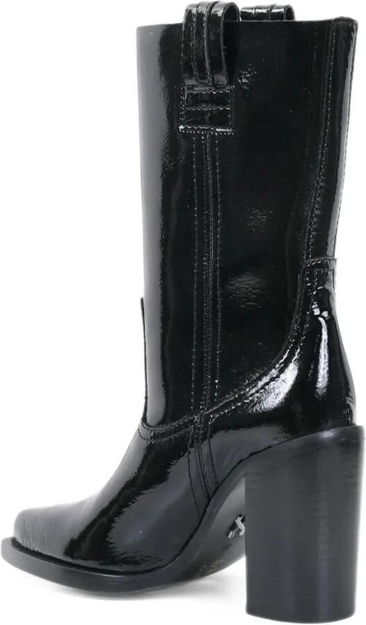 BRONX Mya-Mae patent-finish leather boots Zwart - Foto 3