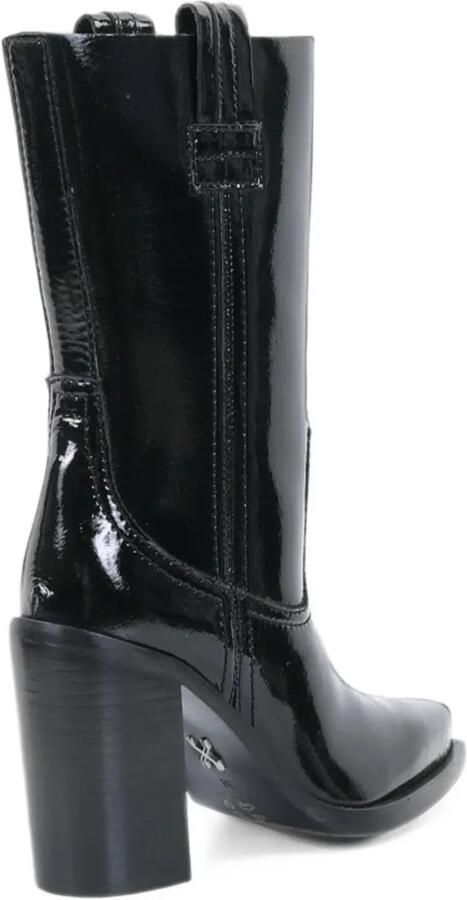 BRONX Mya-Mae patent-finish leather boots Zwart - Foto 4