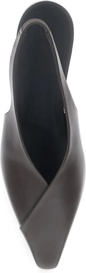 Brunello Cucinelli calfskin slingback flats Bruin - Foto 3