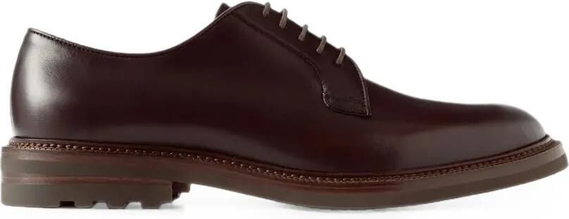 Brunello Cucinelli Donkerbruine veterschoenen