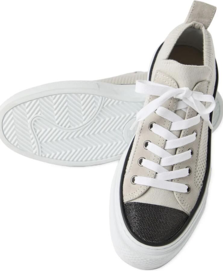 Brunello Cucinelli Gebreide sneakers Beige - Foto 3