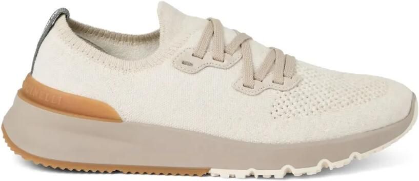 Brunello Cucinelli Gebreide sneakers Beige