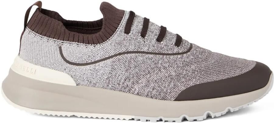 Brunello Cucinelli Gebreide sneakers Bruin